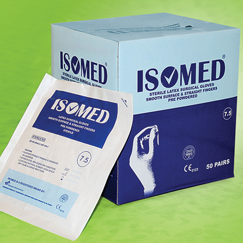 دستکش جراحی لاتکس یکبارمصرف ایزومد